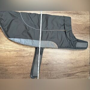 Large Gray Dog Coat with reflective accents